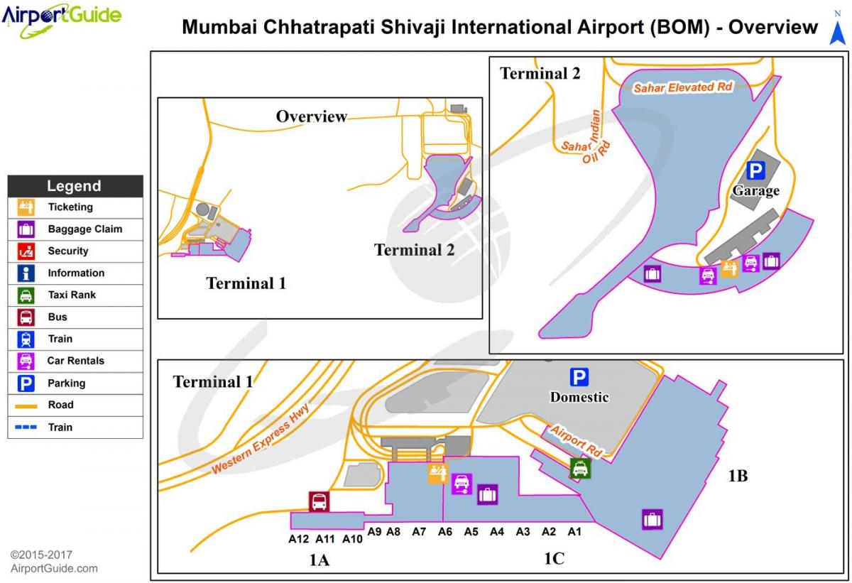 Chhatrapati Šivadži odredište mapu