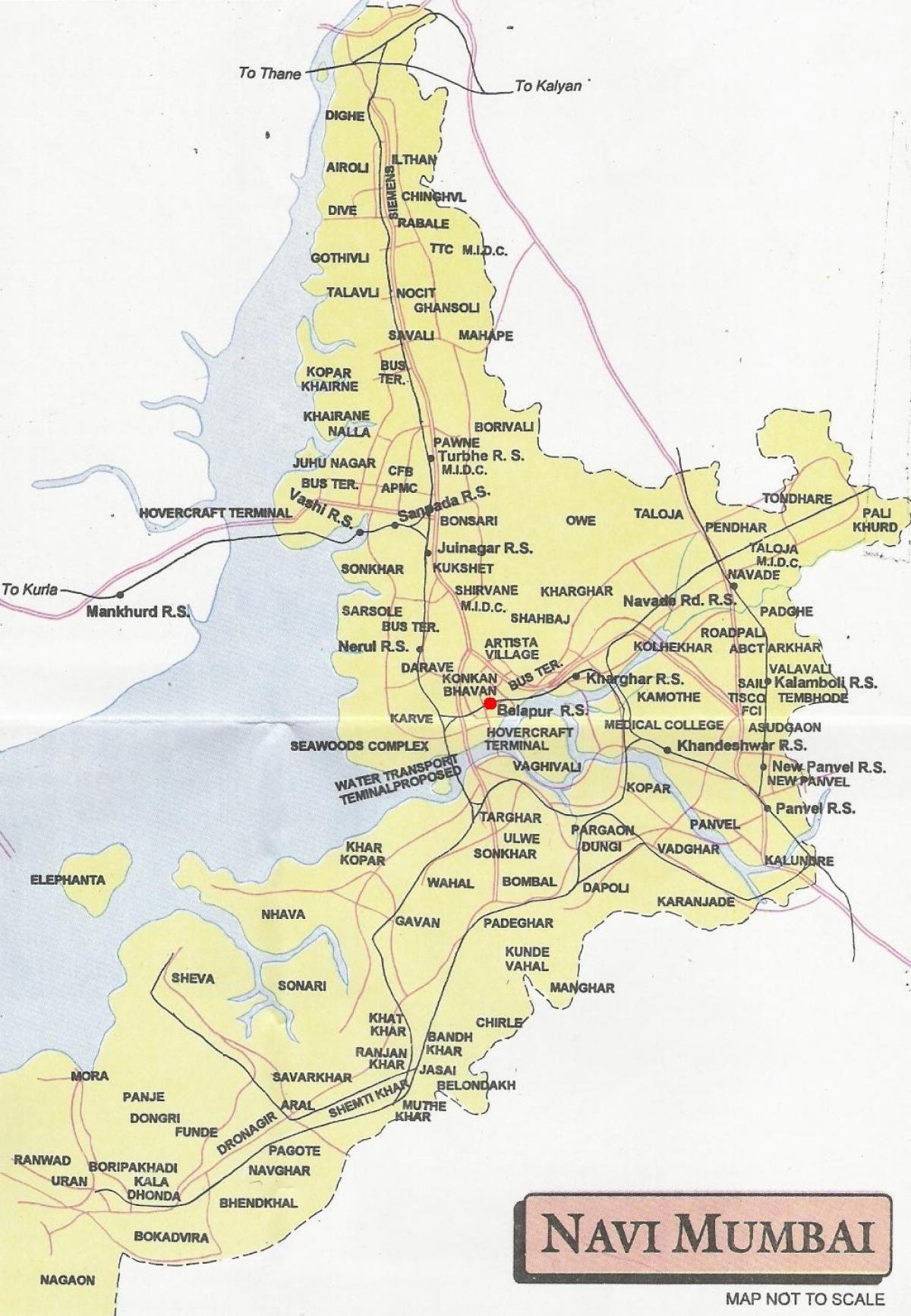 mapa navi Mumbai grad