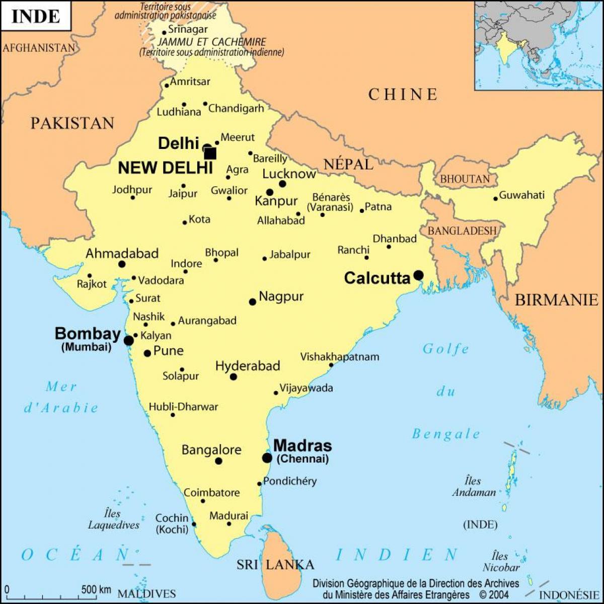 mapa Bombaj indiju