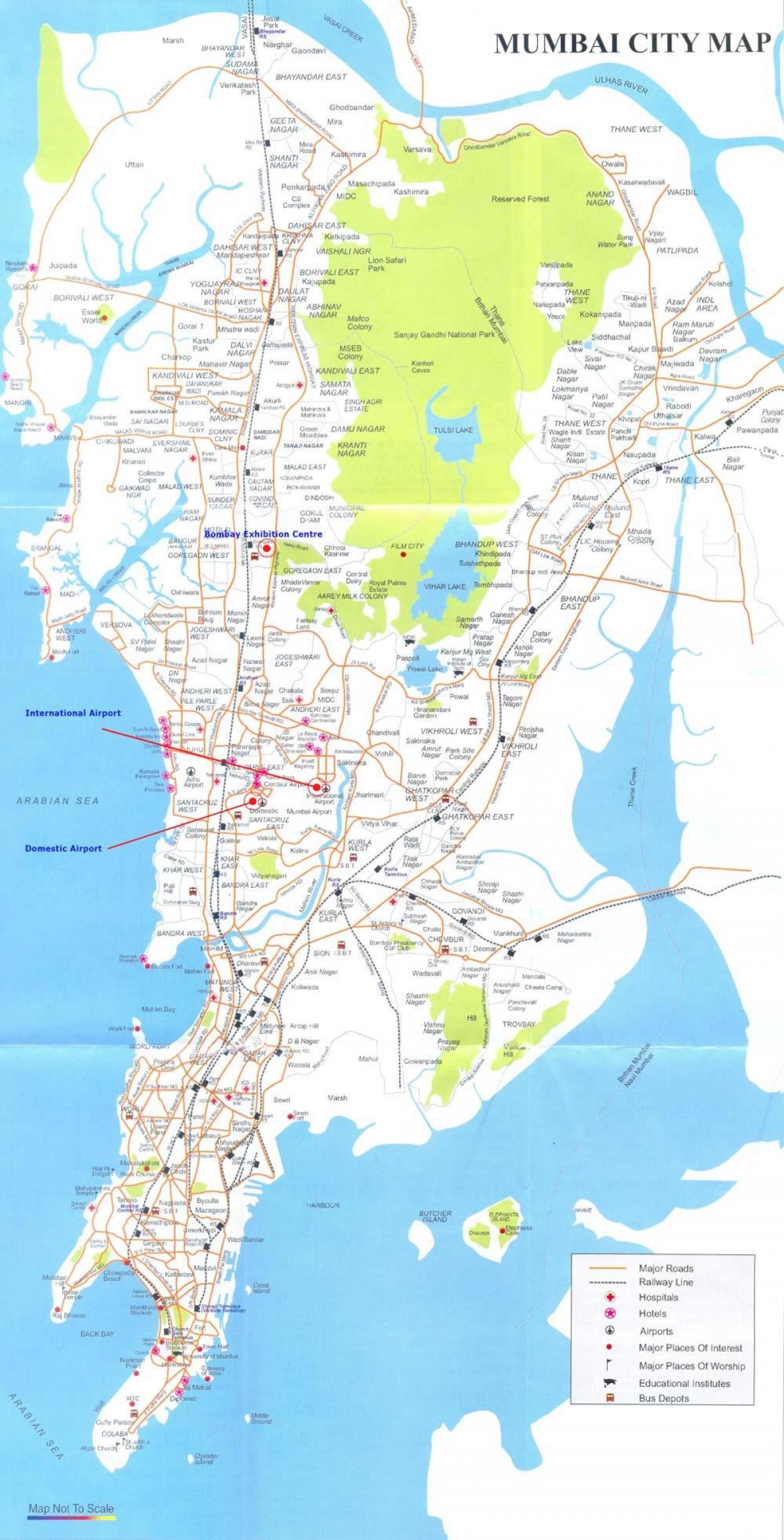 mapa Bombaj