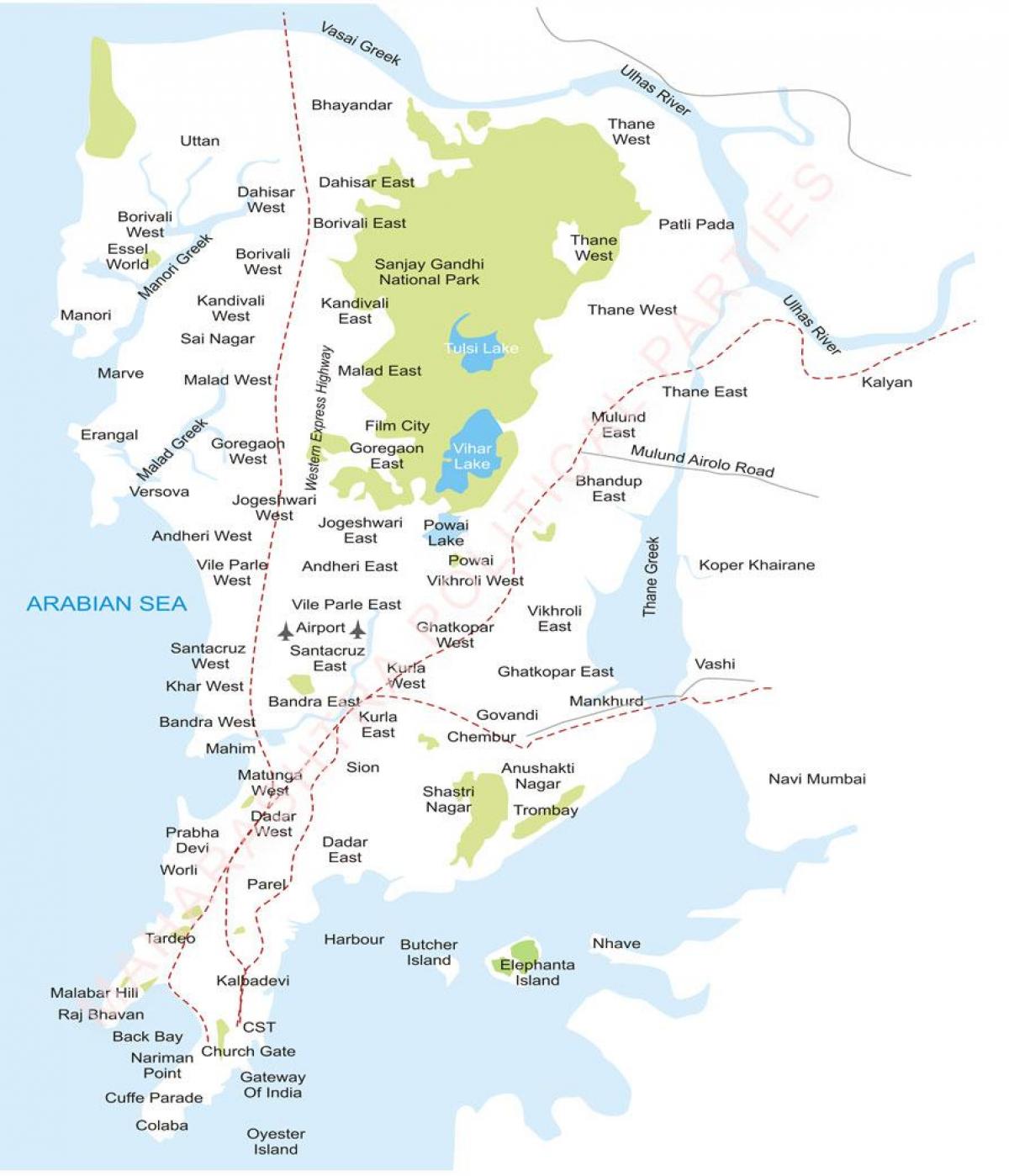 Bombaj država mapu
