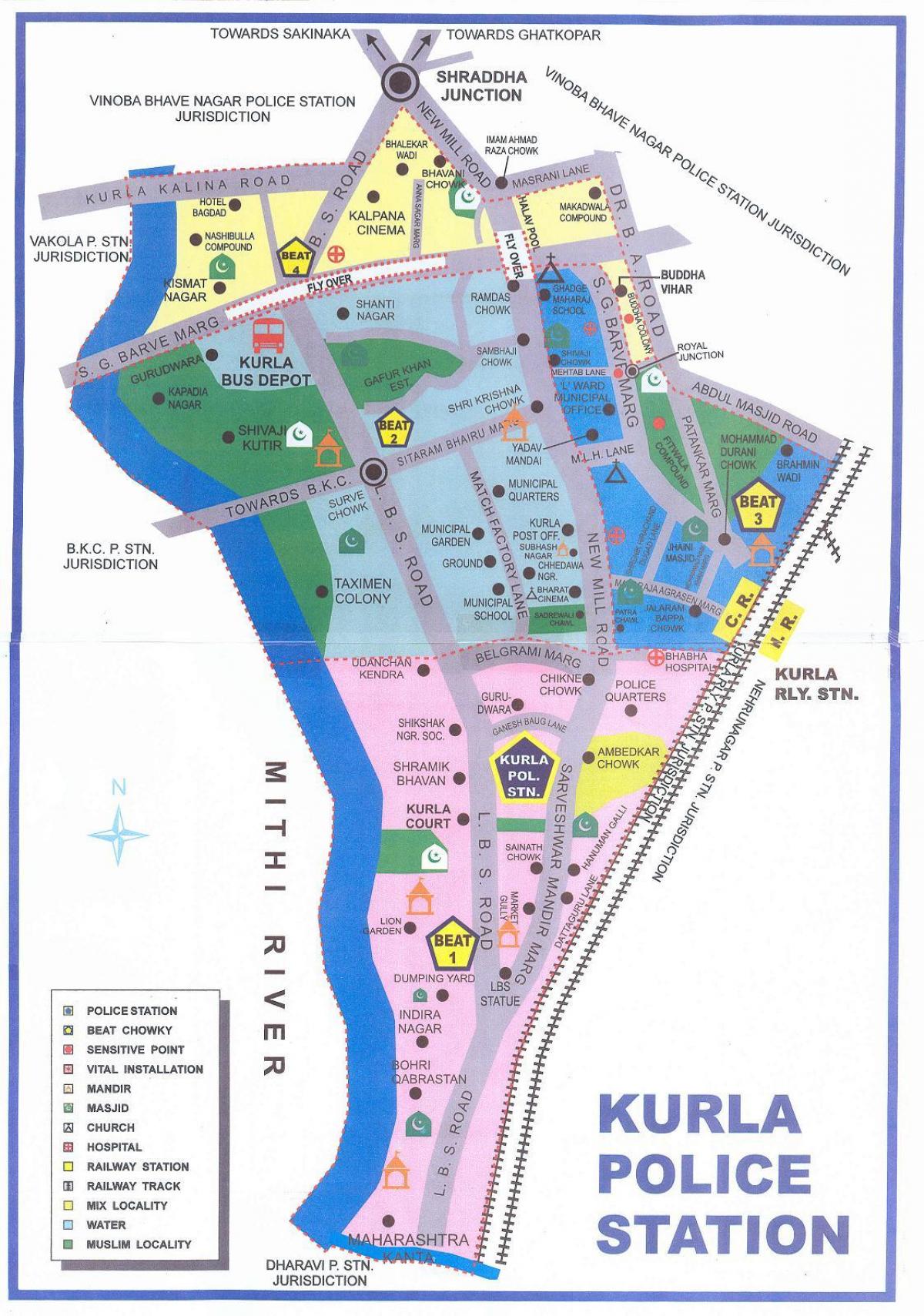 mapa Mumbai Kurla