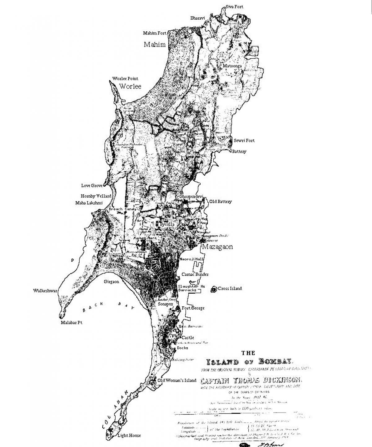 mapa Mumbai ostrvo