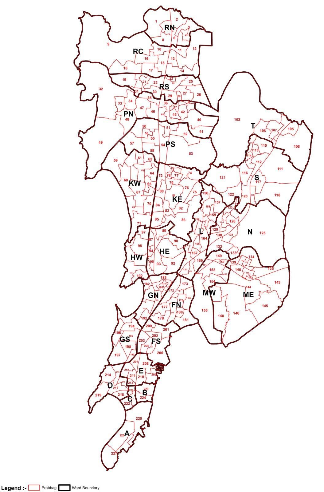 Mumbai kartu područja mudar