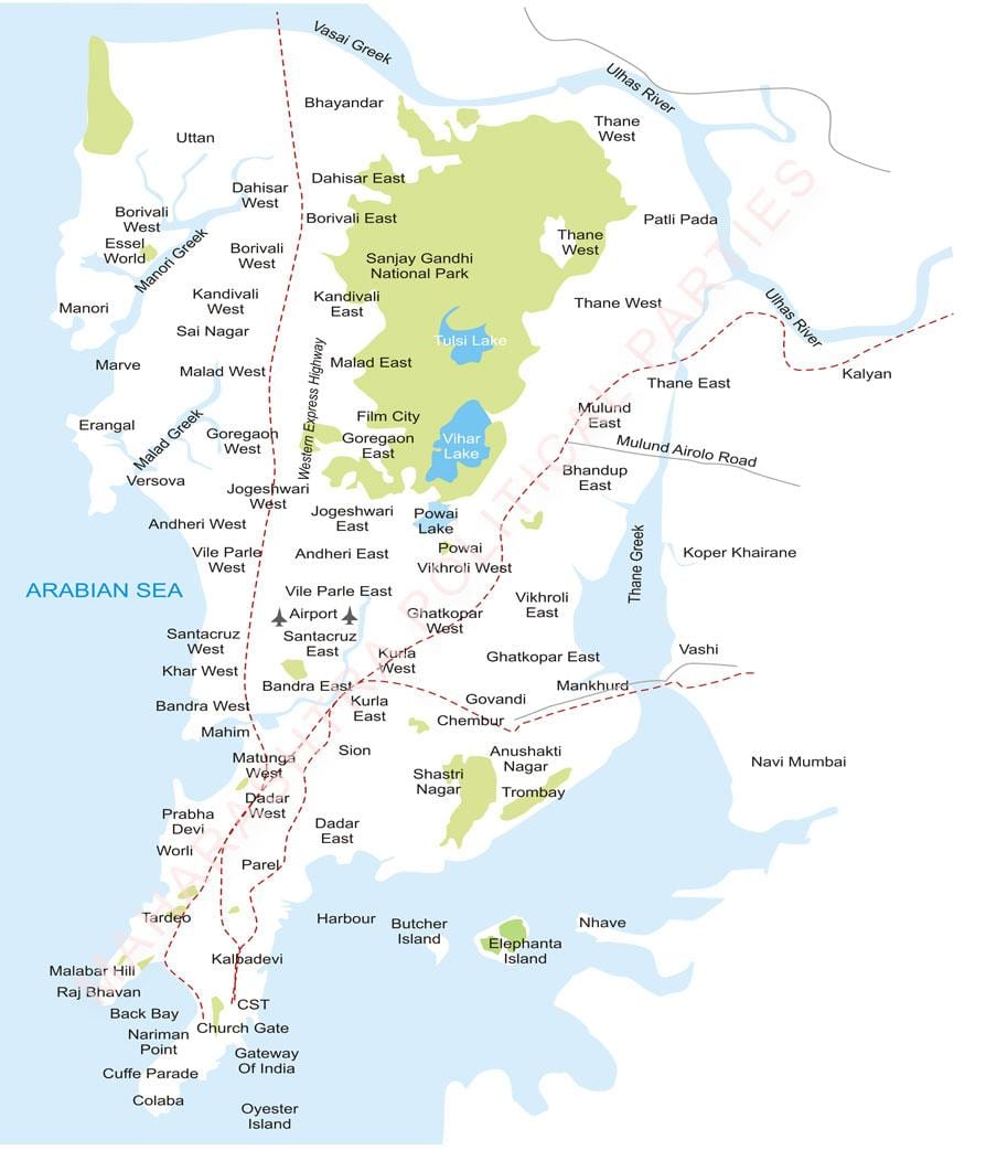 Mumbai predgrađa mapu
