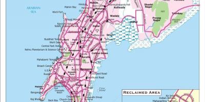 Mapa Bombaj grad