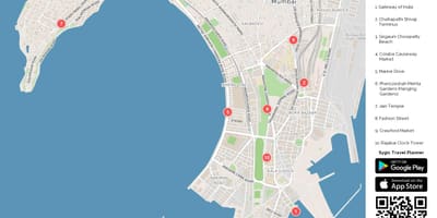 Mapa na jug Bombaj