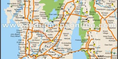 Fizički mapu Mumbai