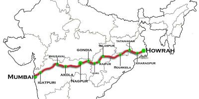 Nagpur Mumbai express autoput mapu