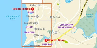 Mapa veće Mumbai
